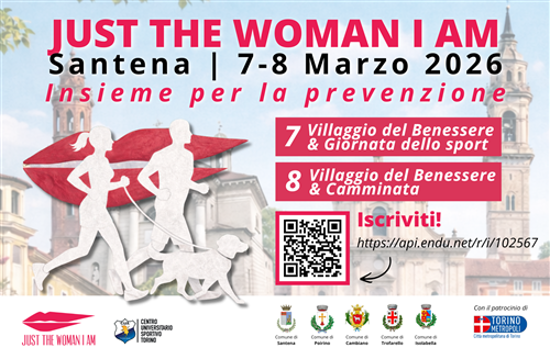 Just the woman I Am 2026: Santena rinnova limpegno per sport, benessere e partecipazione
