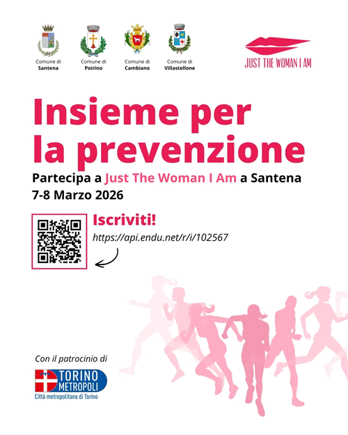 Just the woman I Am 2026: Santena rinnova l’impegno per sport, benessere e partecipazione
